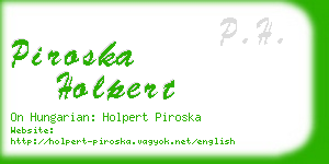 piroska holpert business card